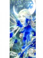 Peinture originale par ARINOUCHKINE femme et lune